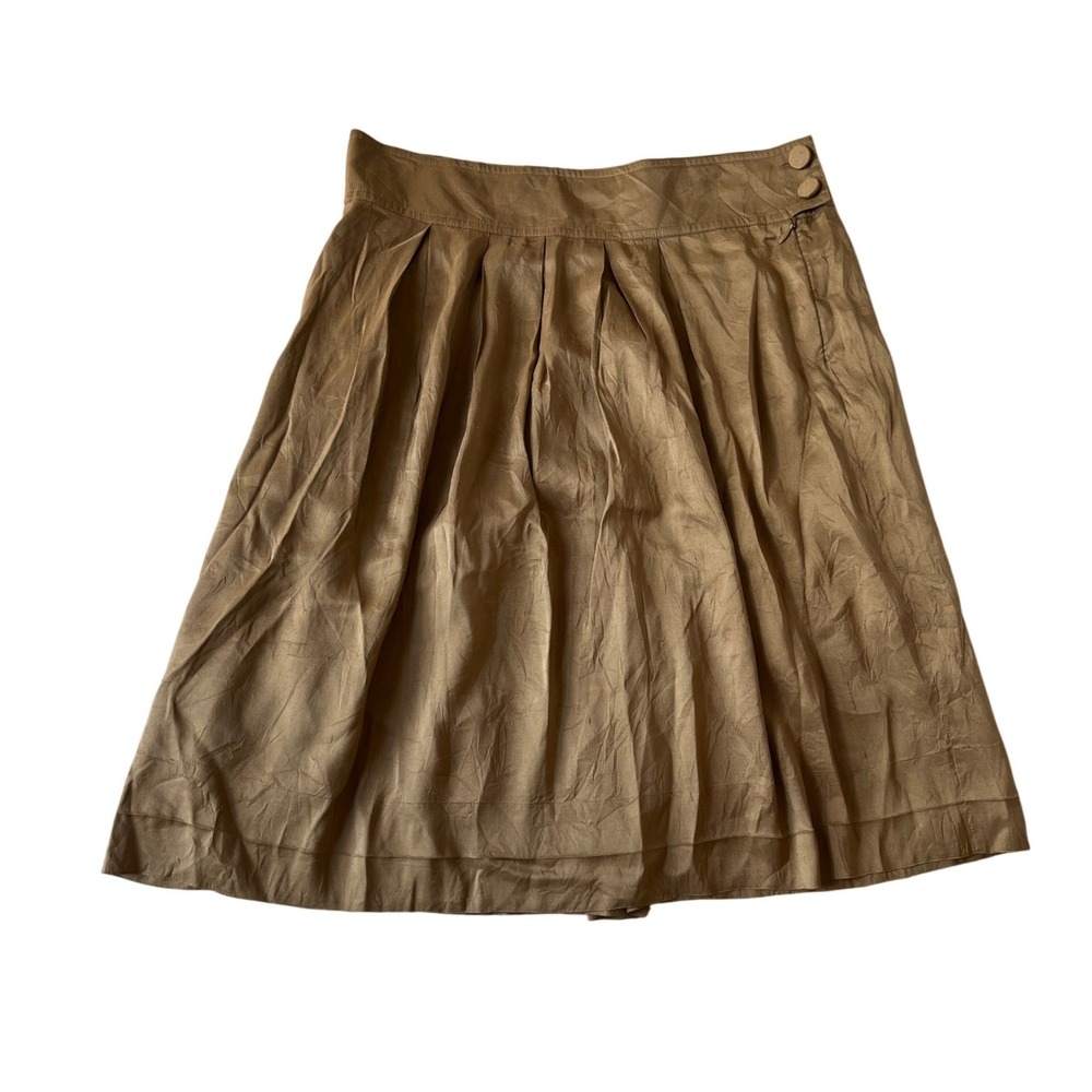Banana Republic Silk Latte Brown Skirt